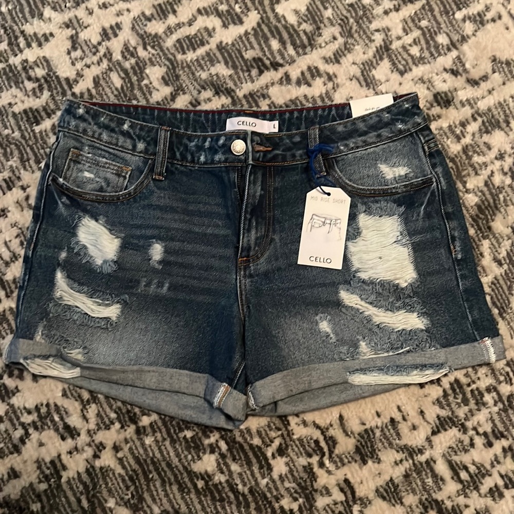 cello blue jean shorts
